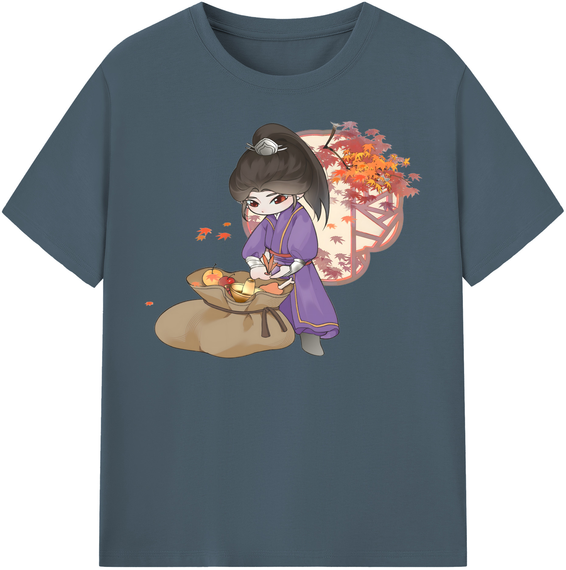 （画像用） Ne Zha 2 ナタ 魔童の大暴れ 綿100％半袖Tシャツ（フロントプリント）